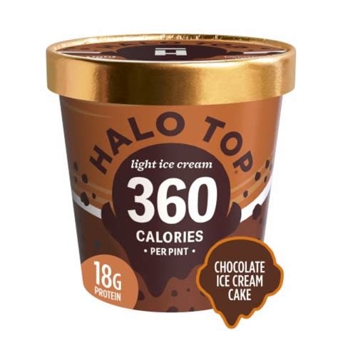 Halo Top Chocolate Ice Cream Cake Light Ice Cream, 1 Pint - Kroger