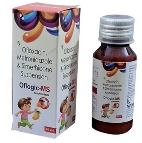 Oflogic MS Ofloxacin Metronidazole Simethicone Suspension Strength 60