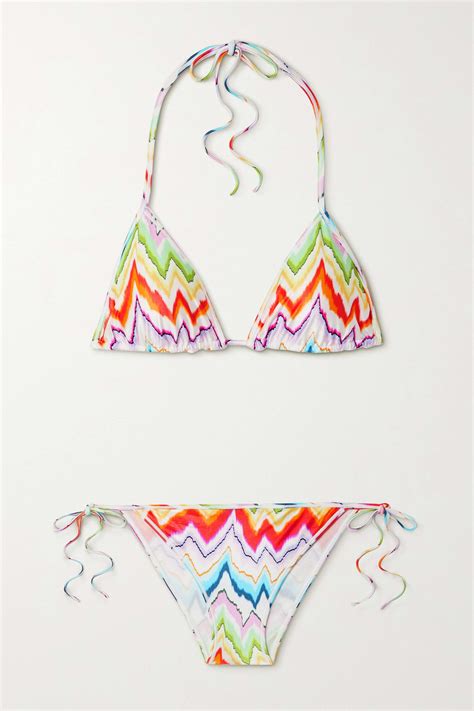 Missoni Mare Printed Halterneck Triangle Bikini Net A Porter