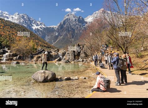 Blue Moon Valley And Jade Dragon Snow Mountain In Lijiang Yunnan