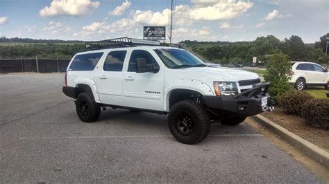 Chevy Suburban Inch Fabtech Lift Kit Fab Four Bumpers Rigid Lights