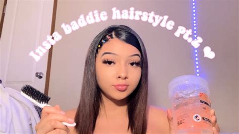 Insta Baddie Hairstyle Rubber Bands Pt2 Youtube