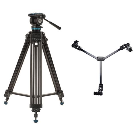 Benro Kh Pc Video Head Tripod Dl Dolly Kit B H Photo