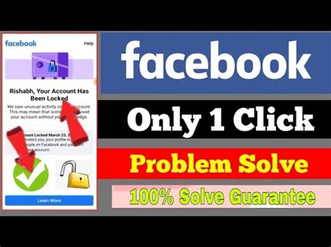 Your Account Has Been Locked Facebook Learn More Problem How To