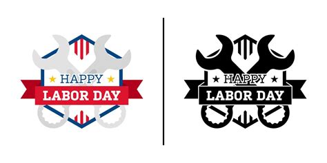 Happy Labor Day banner isolated on white background 13037754 Vector Art ...