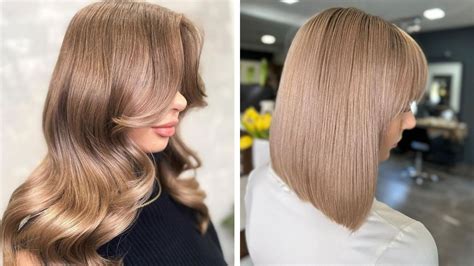 Cappuccino Brown W Trendach Na Wiosn Long Bob Fale I Du O