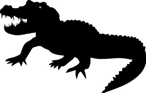 Premium Vector Alligator Vector Silhouette Illustration