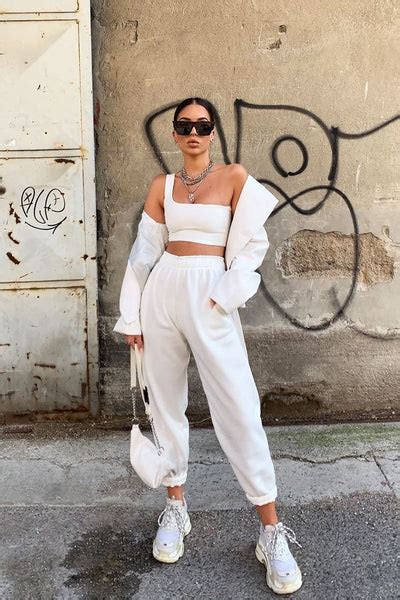 White Oversized Joggers Erica Rebellious Fashion