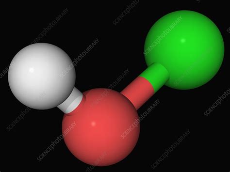 Hypochlorous Acid Molecule Stock Image F Science Photo