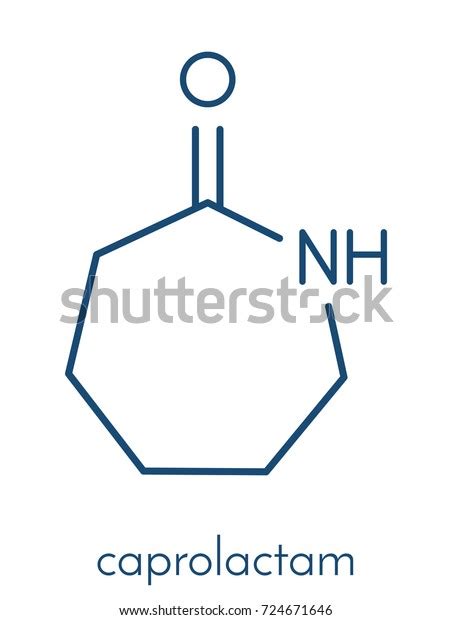 Caprolactam Building Block Nylon Polycaprolactam Plastic Stock Vector