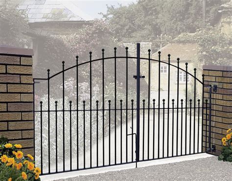 Manor Wrought Iron Style Double Metal Driveway Gates | 48" High | Cheap ...