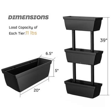 3 Tier Raised Garden Bed Vertical Freestanding Flower Pot Stand Planter