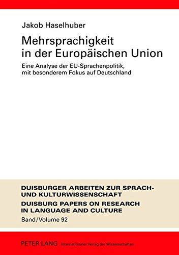 Mehrsprachigkeit In Der Europaeischen Union Eine Analyse Der Eu