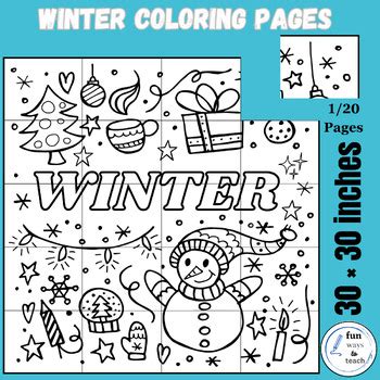 Winter Collaborative Posters Art Coloring Pages Embrace Winter Fun