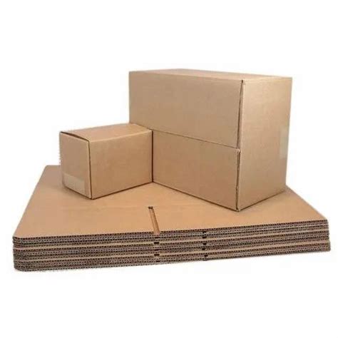 Brown Cardboard Single Wall 3 Ply Corrugated Packaging Boxes Capacity