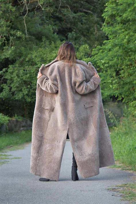 Длинное пальто из овчины – Купить женское пальто в пол