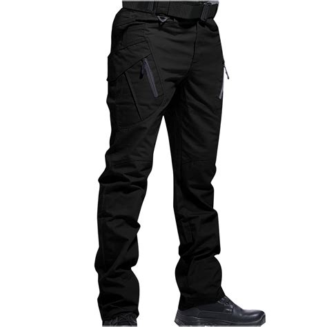 Vsssj Men S Cargo Pants Baggy Casual Belted Zipper Fitness Workout Multiple Pockets Outdoor