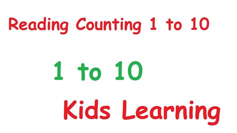 Learning Counting 1 To 10 YouTube