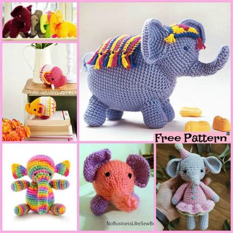 Crochet Knit Amigurumi Elephant Free Patterns Diy Ever