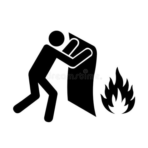 Fire Blanket Symbol Sign Vector Illustration Isolate On White