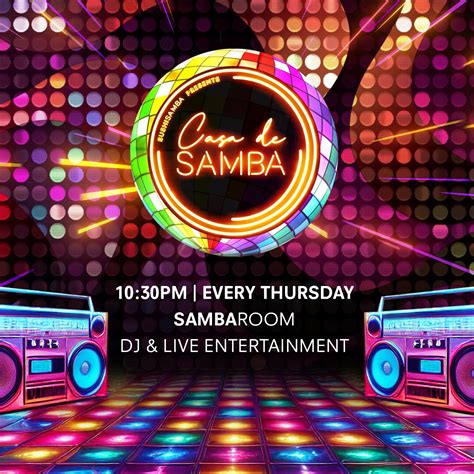 CASA DE SAMBA on Thursday 2nd January 2025 in SAMBAROOM