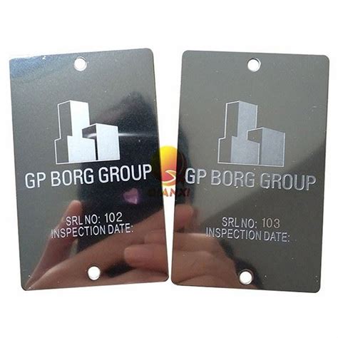 Customized Metal Label Laser Engraving Mirror Anodized Aluminum Serial