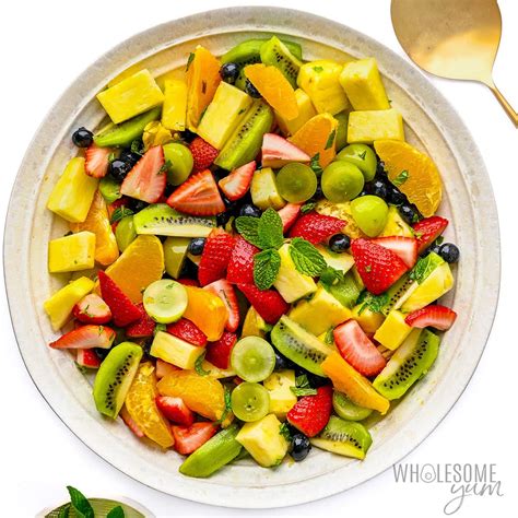 Fruit Salad Recipe Easy 2 Ingredient Dressing Wholesome Yum