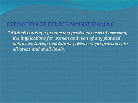 Gender Mainstreaming Ppt