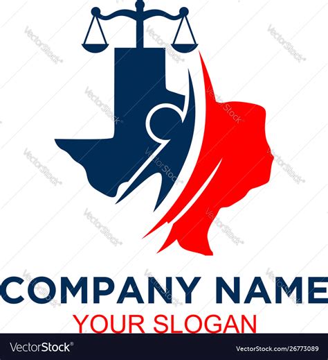 Texas law firm logo design Royalty Free Vector Image