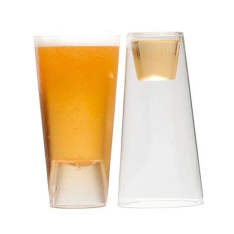 Shot In The Pint Drinking Glasses Set Of 2 Beer Shot Shot Glass Set Beer