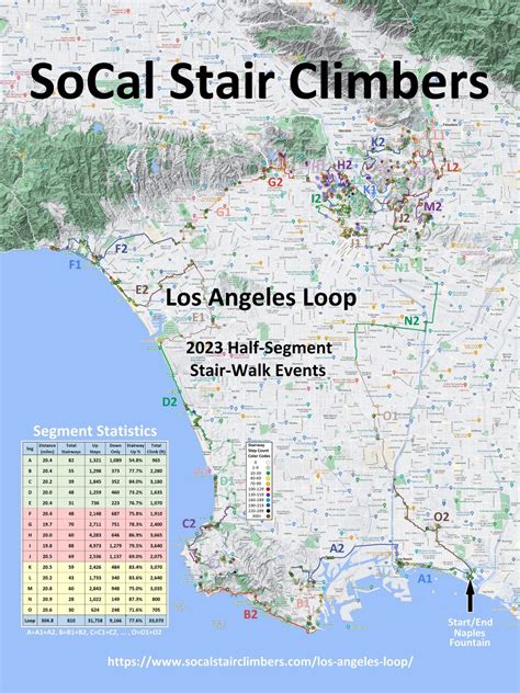 2023 LA Loop Google Map Finishers Poster | SoCal Stair Climbers