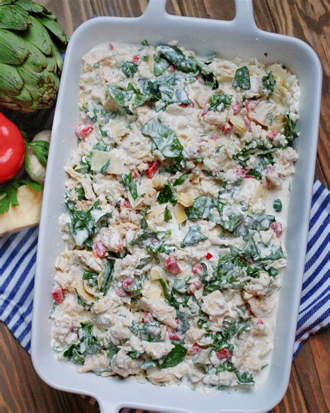 Creamy Spinach Artichoke Chicken Casserole - Southern Discourse