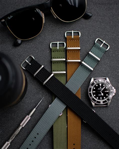 Buy Black Ribbed One Piece Watch Strap Online - The Sydney Strap Co