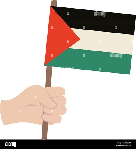 Palestine Flag With Hand Waving Stock Vector Image Art Alamy