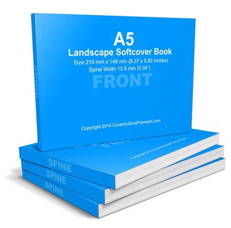 Landscape Book Mockup Collections | Cover Actions Premium | Mockup PSD ...