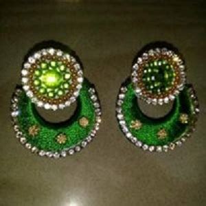 Swakruti Enterprises Silk Thread Earring Shape Chandbali At Rs 90