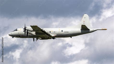 German Navy Lockheed P-3 Orion patrol aircraft in flight. Stock Photo ...