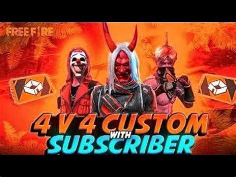 Free Fire Custom Gameplay 4 Vs 4 Free Fire Custom Freefire Freefire