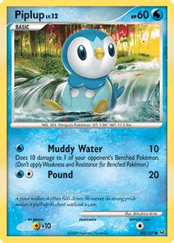 Piplup pl1 85 Pokémon Card Database PokemonCard