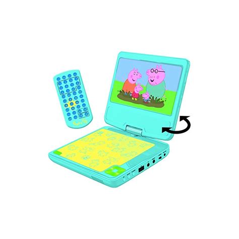 Lexibook Dvdp6pp Peppa Pig Portable Dvd Player With Car Adaptor And Remote