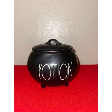 Rae Dunn Black Potion Cauldron With Lid Halloween Canister Potion