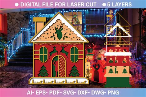 3d Christmas House Paper Cut Svg File Graphic By Design Empire