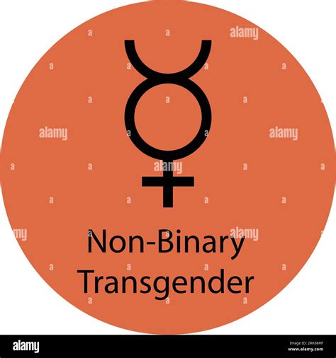 Non Binary Transgender Symbol Icon Gender Icon Vector Sign Isolated