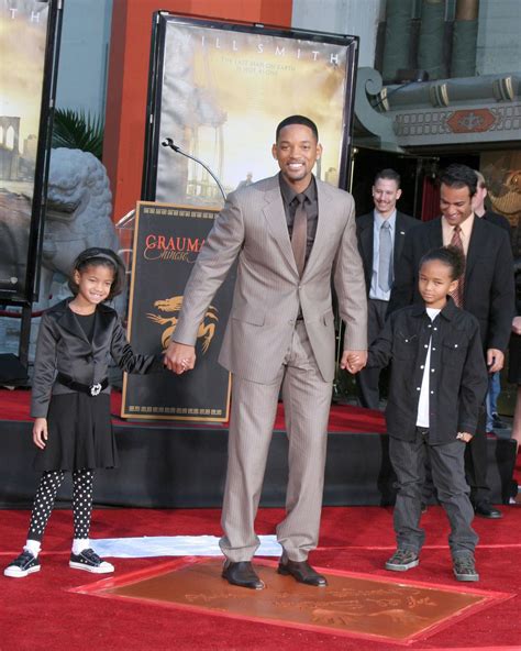 Will Smith with his kids Willow JadenWill Smith Handprint and Footprint ...