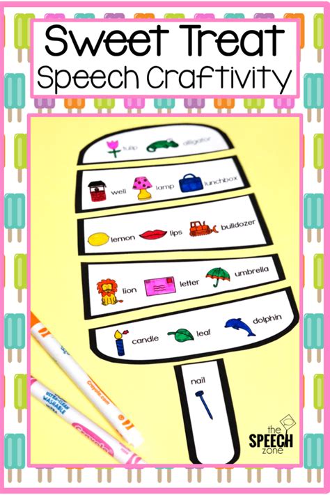 Articulation And Language Summer Speech Craft Popsicle Speech Crafts