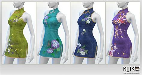 Traditional Chinese Female Cheongsam Dress The Sims 4 Sims4 Clove Share Asia Tổng Hợp Custom