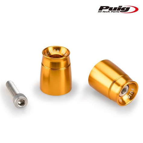 Puig O Short Bar Ends Weights With Rim Gold Kawasaki Er N