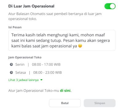 Contoh Kalimat Pesan Otomatis Online Shop Retorika