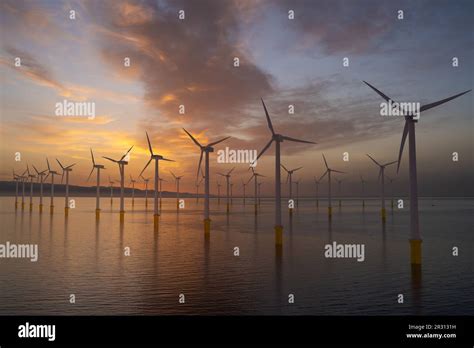 Offshore Wind Farms Energy From The Future Stock Photo Alamy