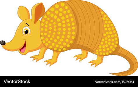 Cute Armadillo Cartoon Royalty Free Vector Image